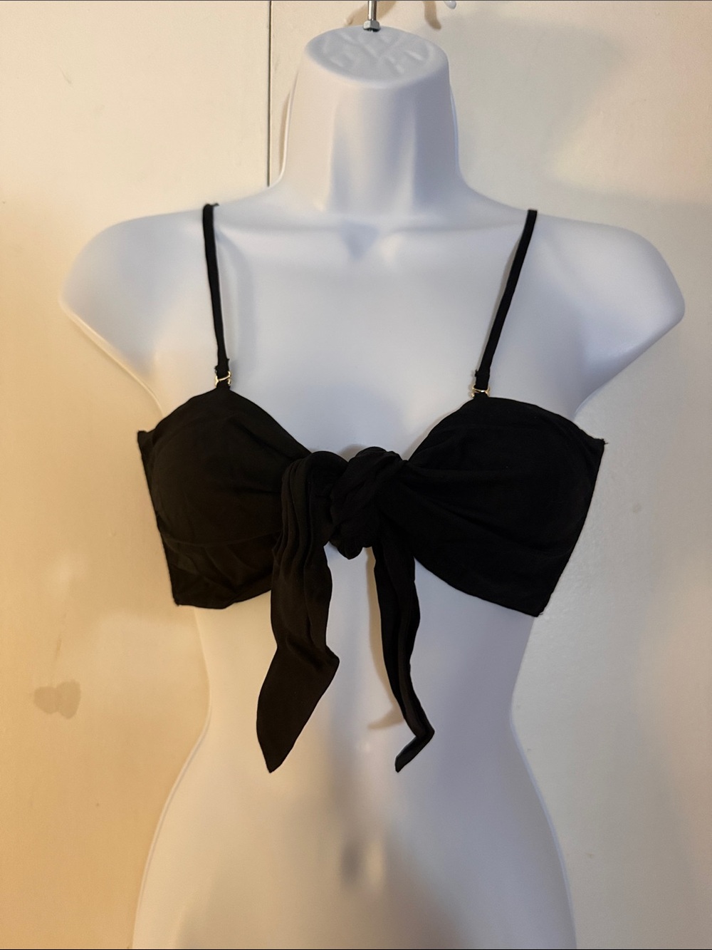 Victoria's Secret Black Tie-Front Camisole Bralette